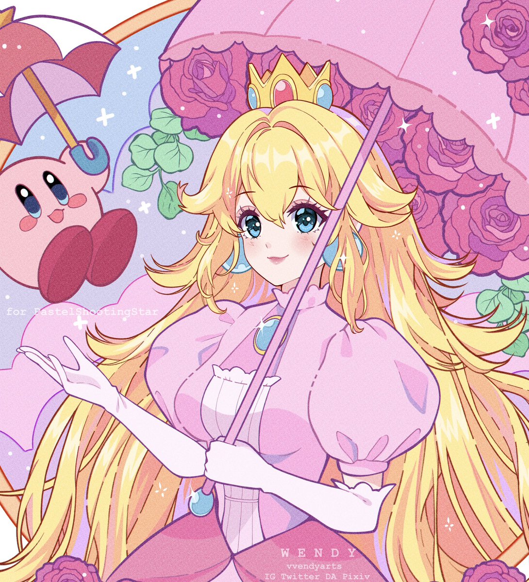 vvendyarts's tweet photo. #PrincessPeach #Kirby https://t.co/gAPPpoH5Co