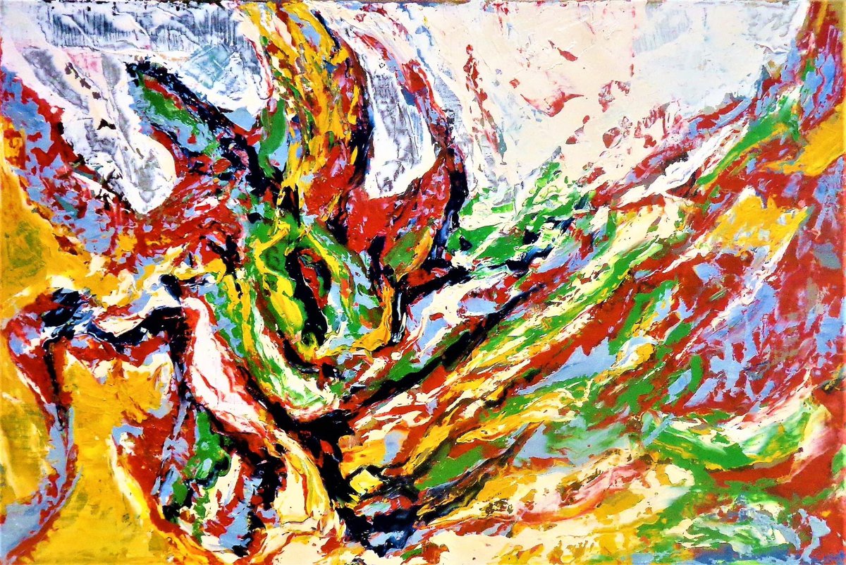 In het @SMSCHDM Stedelijk Museum in #Schiedam is een fantastische #tentoonstelling over de #schilderijen van Frieda #Hunziker te bekijken. Op de foto’s zie je: ‘ #Masquerade ‘ uit 1954, ‘Bloemige vegetatie’ uit 1957, ‘ #Carnaval ‘ uit 1958 en ‘ #Compositie ‘ uit 1962. #Prachtig!