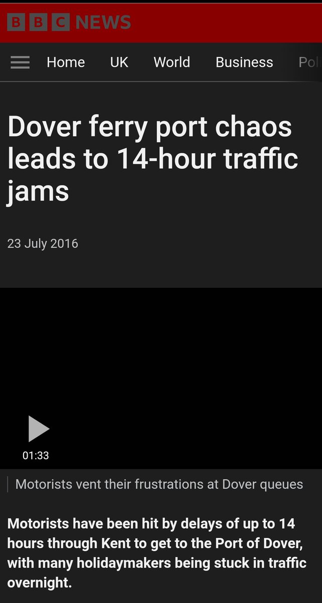WillBlackwater2's tweet photo. @DenisMacShane But, its just a normal holiday season with delays at Dover.

#notBrexit https://t.co/OsTj5abDte