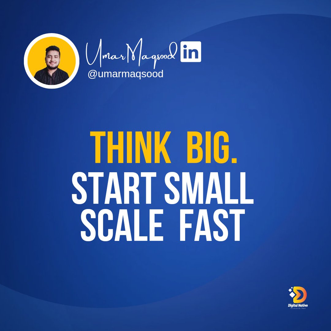 Always Start Small .💯🔥
.#digitalamarketing #socialemediamarketing #business #scalefast #strategy