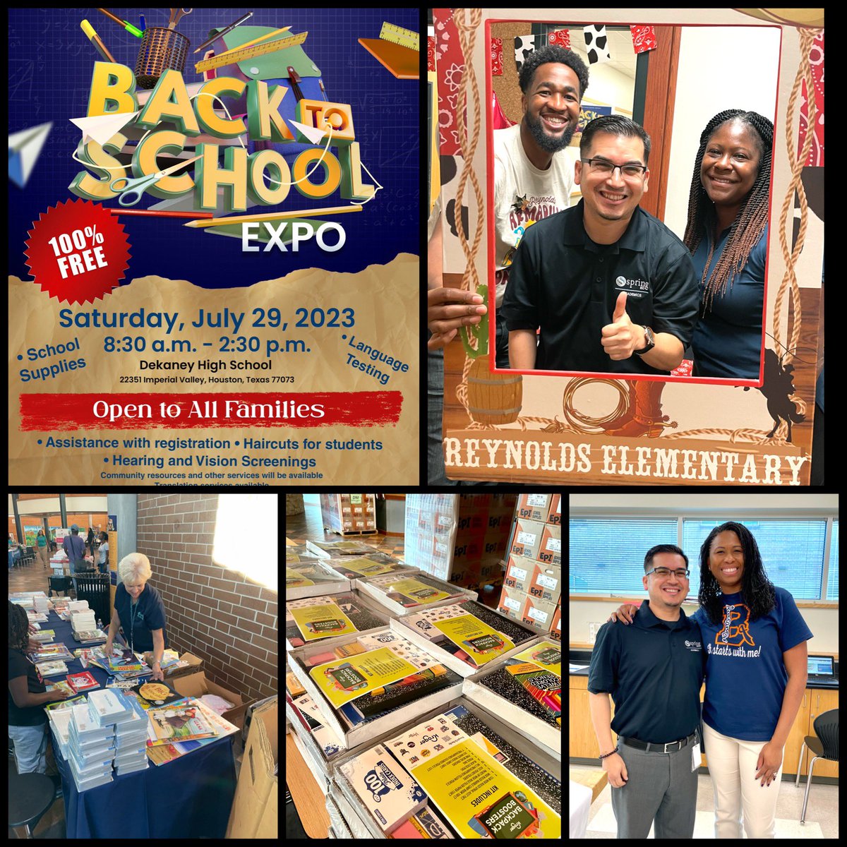 SISD_Supe's tweet photo. Our Back to School Expo was a memorable event! We had so many families come visit us & register for the upcoming school year. Our families & students also had the opportunity to visit w/ our many partners, local businesses, and district programs. Great day! #WebelieveinSpring https://t.co/2NFDWsBeGQ