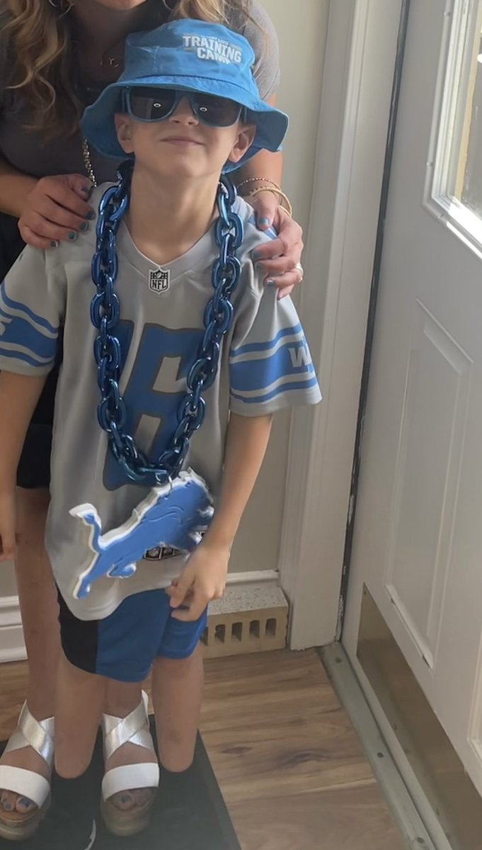 McCulleyTheBull's tweet photo. @Lions Superstar Fan Jax McCullen ready for season to kickoff! https://t.co/35RnkhD825