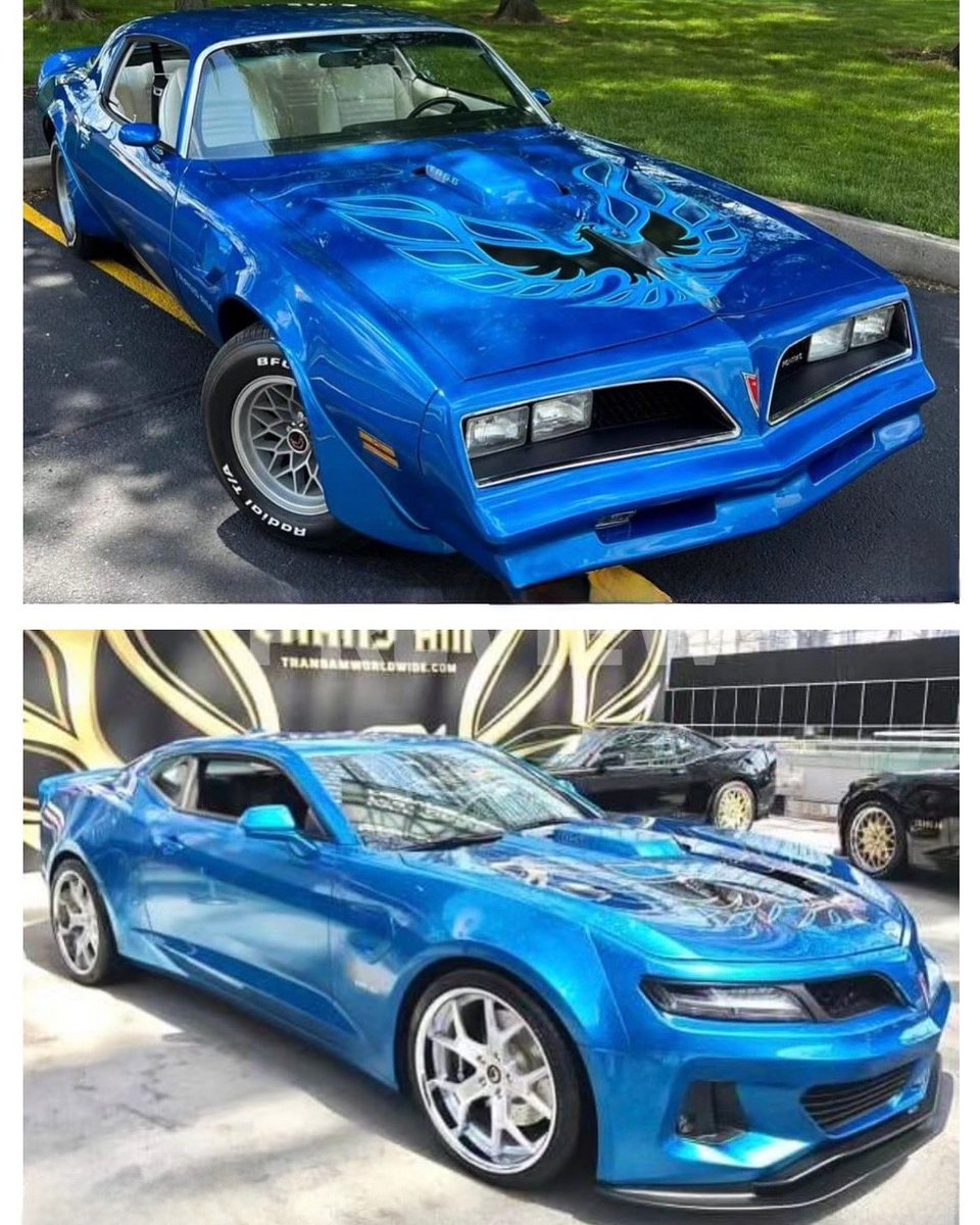 KevinsAutoChnl's tweet photo. Old vs New. Which do you prefer? #pontiac #firebird #transam #v8 #MuscleCar #MuscleCars https://t.co/muPJ9im9kg