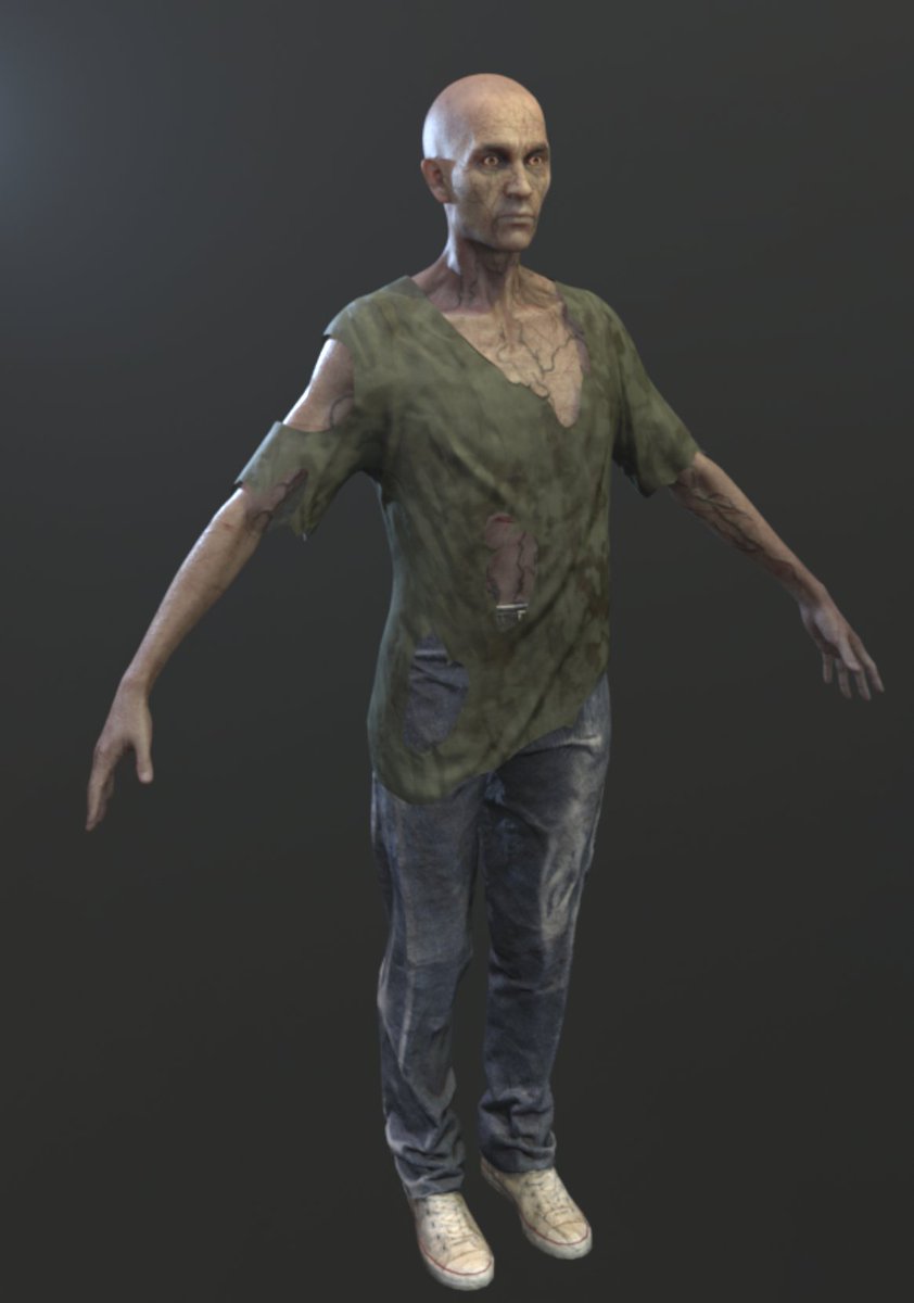 playjoegame's tweet photo. Even in the apocalypse, this #3D concept of our zombie flaunts a style worth dying for. 🧟
#JawsofExtinction #ScreenshotSaturday #blender #unrealengine https://t.co/0ihCz00xJK