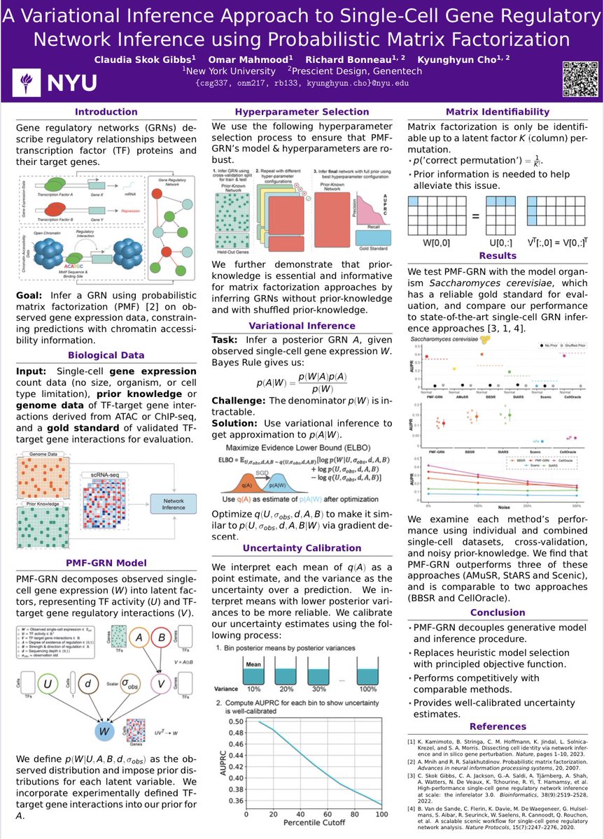 Claudia Skok Gibbs (@cskokgibbs) on Twitter photo Excited to share I will be presenting our work at the #ICML Computational Biology workshop today. Come stop by to hear a spotlight talk at 10am (room 314) or see our poster from 11:50am to 1:30pm.
<a href="/omarnmahmood/">Omar Mahmood</a> <a href="/RichBonneauNYC/">Richard Bonneau</a> <a href="/kchonyc/">Kyunghyun Cho</a> Excited to share I will be presenting our work at the #ICML Computational Biology workshop today. Come stop by to hear a spotlight talk at 10am (room 314) or see our poster from 11:50am to 1:30pm.
<a href="/omarnmahmood/">Omar Mahmood</a> <a href="/RichBonneauNYC/">Richard Bonneau</a> <a href="/kchonyc/">Kyunghyun Cho</a>