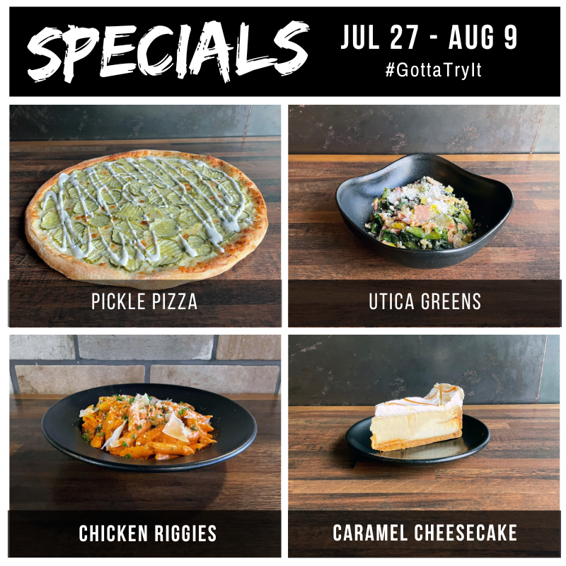 The Pickle Pizza is back!  And it is one of our most requested #gottatryit Pizzas, so don't miss out to grabe a taste of what everyone is talking about!

#gottatryit #specials #morethanjustpizza #pizzaworks