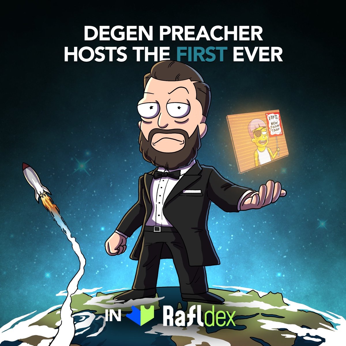 🚀 Rafldex is LIVE! 🚀 Elevating raffles to new heights with the power in your hands. Dive in at rafldex.io 🌐 Kick-starting with @DegenPreacher 's GOLDEN GHNFTees raffle. Join the revolution! #RafldexLaunch #PowerToThePeople