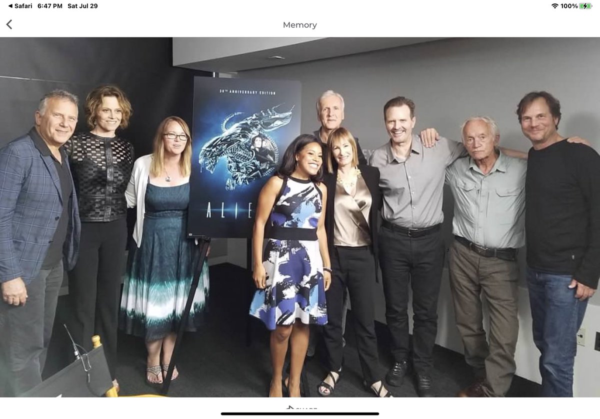 This was taken 7 years ago at #SDCC with the awesome panelists from our #ALIENS 30th Anniversary presentation (and theatrical screening), including the late, great Bill Paxton.  Good times with such good friends.
