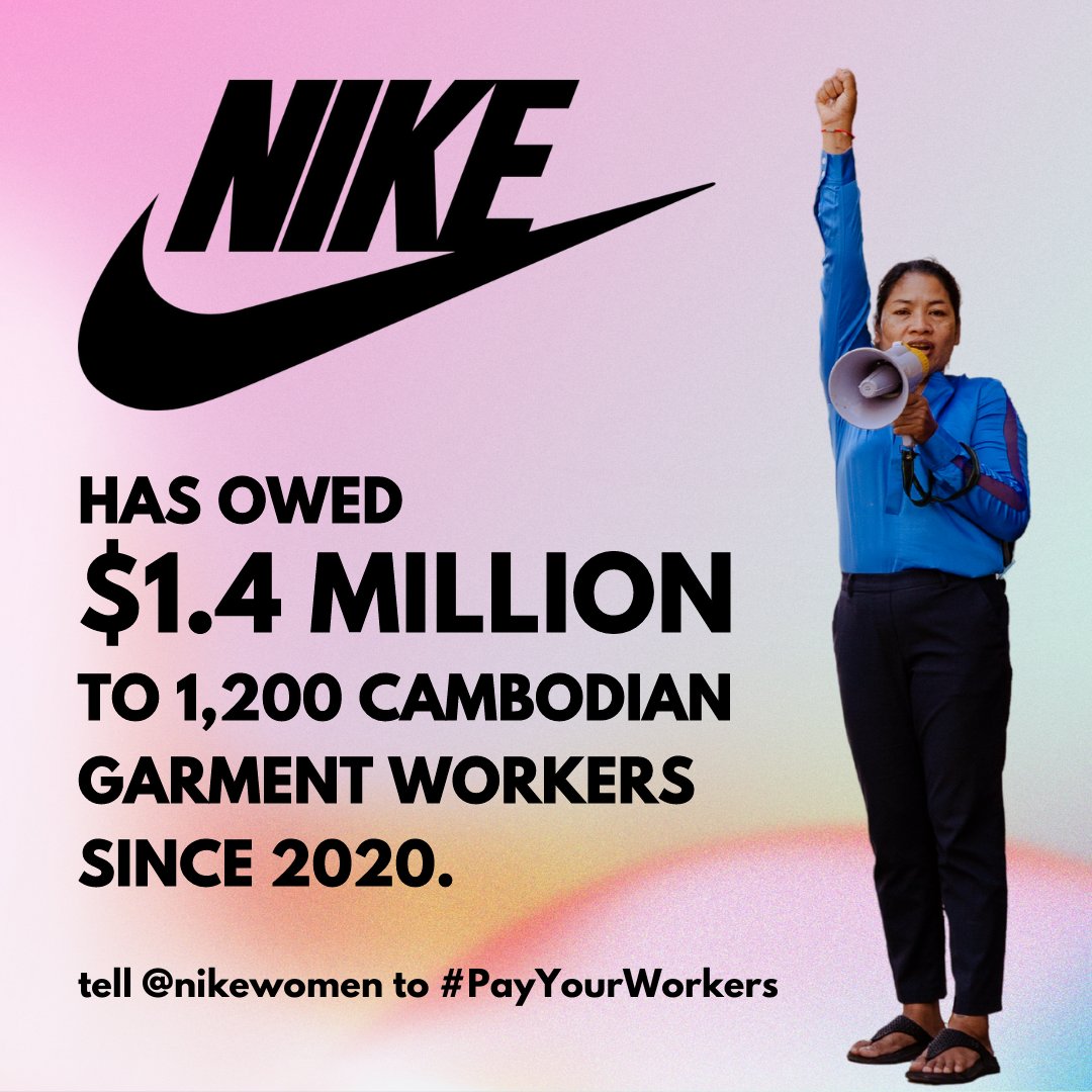 cleanclothes's tweet photo. Stand up for the women making @Nike's clothes: Tell them to #PayYourWorkers! https://t.co/WZxdBypY05