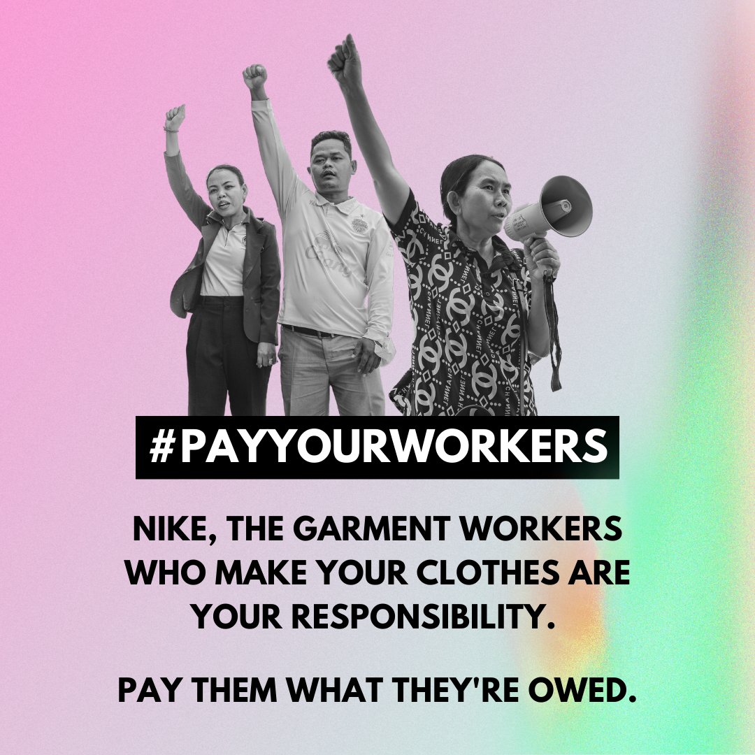 cleanclothes's tweet photo. Stand up for the women making @Nike's clothes: Tell them to #PayYourWorkers! https://t.co/WZxdBypY05