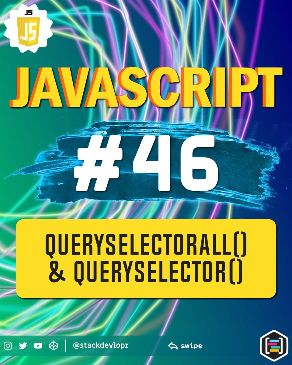 stackdevlopr's tweet image. Learn JavaScript.

🖥️ CODE @ CODEPEN: bio.link/stackdevlopr

#javascript #coding #programming #webdevelopment #webdev #FullStackDeveloper #fullstack #ReactJS #FrontEndDevelopment #FrontEnd #HTML #CSS3 #frontenddev #FrontEndDeveloper #html5 #NodeJS #Webdesign #codinglife #CODE