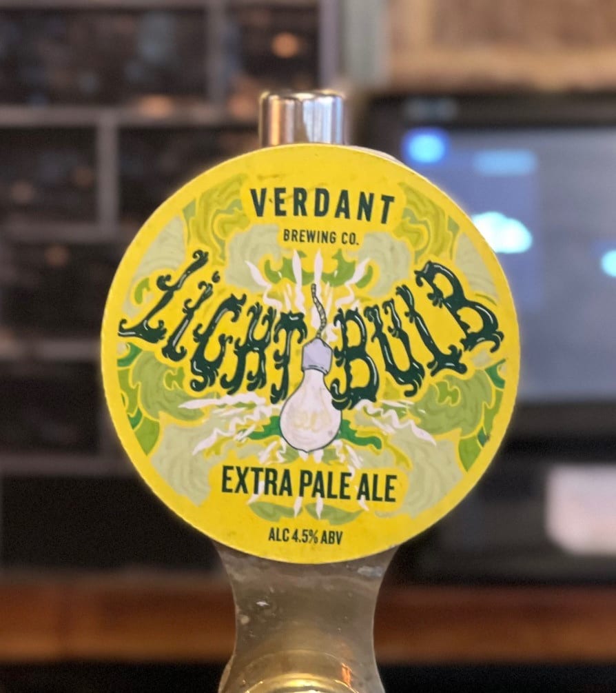 Light Bulb the beer by Verdant Brewing co. is back at the square pig.