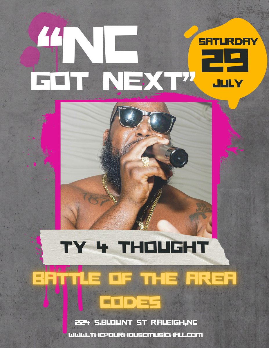 ThePourHouse's tweet photo. π Saturday July 29th
π΅ NC GOT NEXT: Battle of the Area Codes
π Doors 7pm Show 8pm
π« $25
ποΈ https://t.co/pQjY2l2j4e
π 224 S Blount St Downtown Raleigh
#pourhouse #raleigh #hiphop #rap #rnb #nchiphop #localhiphop https://t.co/Mqg7z131Ou