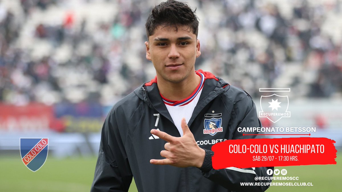 RecuperemosCC's tweet photo. CAMPEONATO BETSSON |
El Cacique vuelve a la carga y se enfrenta a Huachipato.
Recuerda comprar acciones y así recuperar el club de David
Sábado 29/07/2023.
17:30 hrs. 
Estadio Monumental.
 #VamosColoColo #recuperemoscc #colocolo https://t.co/Znb3IDbFBC