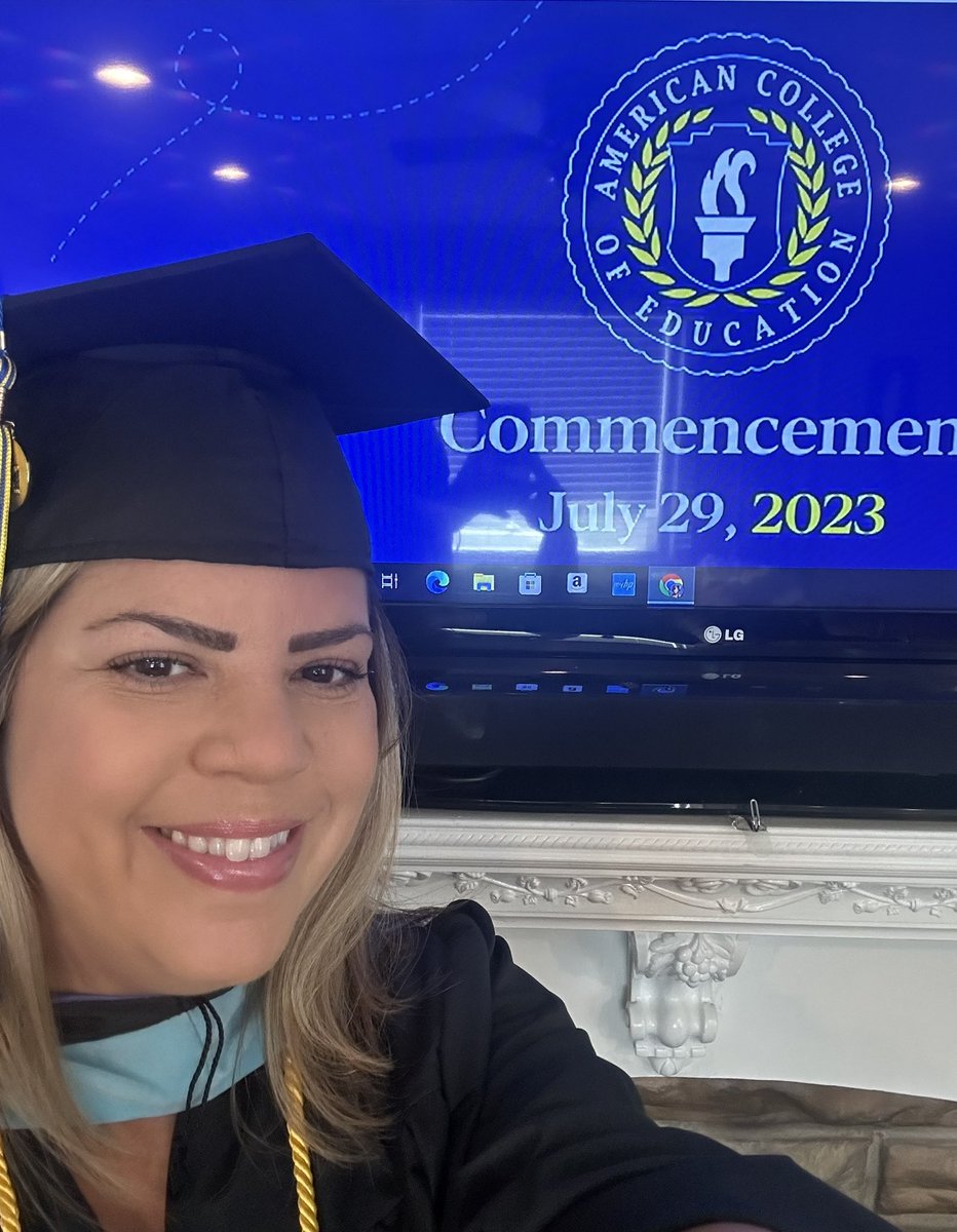 Virtually celebrating @ACEedu! #mastersdegree #teacherleadership #ACEgrad2023 #ACECommencement 📚🎓 @mrscassio14