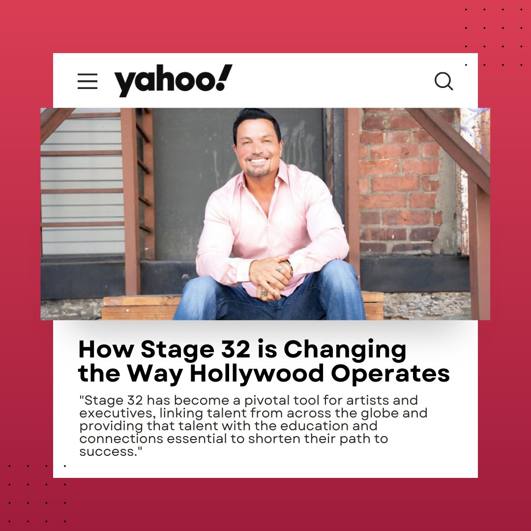 Stage32's tweet photo. Stage 32 featured in @yahoo! Read the full article here: https://t.co/xWUyeD4gnN @rbwalksintoabar
#filmmaking #filmmakers #filmindustry #films #entertainment #yahoo #creatives #creativecommunity #networking #networkingforcreatives https://t.co/qpXTBMAgJY