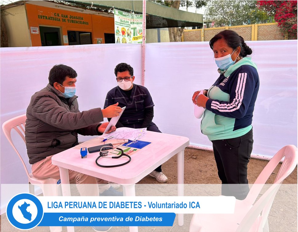 ligadiabetes's tweet photo. Campaña educativa de diabetes en Posta de San Joaquín - Ica

PARTICIPA EL VOLUNTARIADO DE LA LIGA PERUANA DE DIABETES DE ICA.

https://t.co/vvoGJRNEiG https://t.co/A0c9oNuE2U