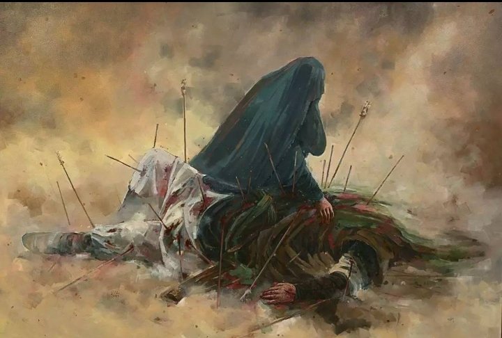 _alwyah's tweet photo. السَّلامُ عَليكِ أَيَّتُها المُتَحَيّرَةُ فِي وُقُوفِكِ عَلَى جَسَدِ سَيّدِ الشّهَداءِ وَخَاطَبتِ جَدّكِ رَسُولِ اللهِ بِهذا النّداءِ: صَلّى عَليكَ مَلِيكُ السّماءِ، هذا حُسينٌ بِالعَراءِ مَسلُوبُ العِمامَةِ وَالرِّداءِ مُقَطّعُ اْلأَعضاءِ وَبَناتُكَ سَبايا وَإِلى اللهِ المُشتَكى https://t.co/AVvQqCoZlS