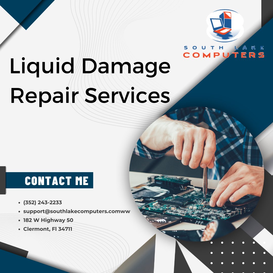 💦 Your computer is not dead after a spill! 💻✨ We can fix your water-damaged laptop or desktop. 🛠️🔧 We use the latest technology to remove all traces of liquid damage and restore your device to its original condition.