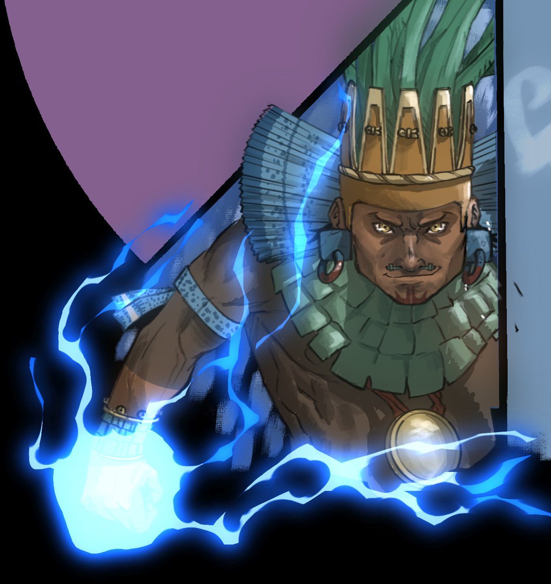 osukaa_soriano's tweet photo. Damn… that’s way more than i was expecting lol 😅 as promised:
Maskless Sky Daddy
#myart #zerowolf #colorwheelchallenge #oc #characterdesign #nahua #mexica #fanart https://t.co/kuY4Bz32nY