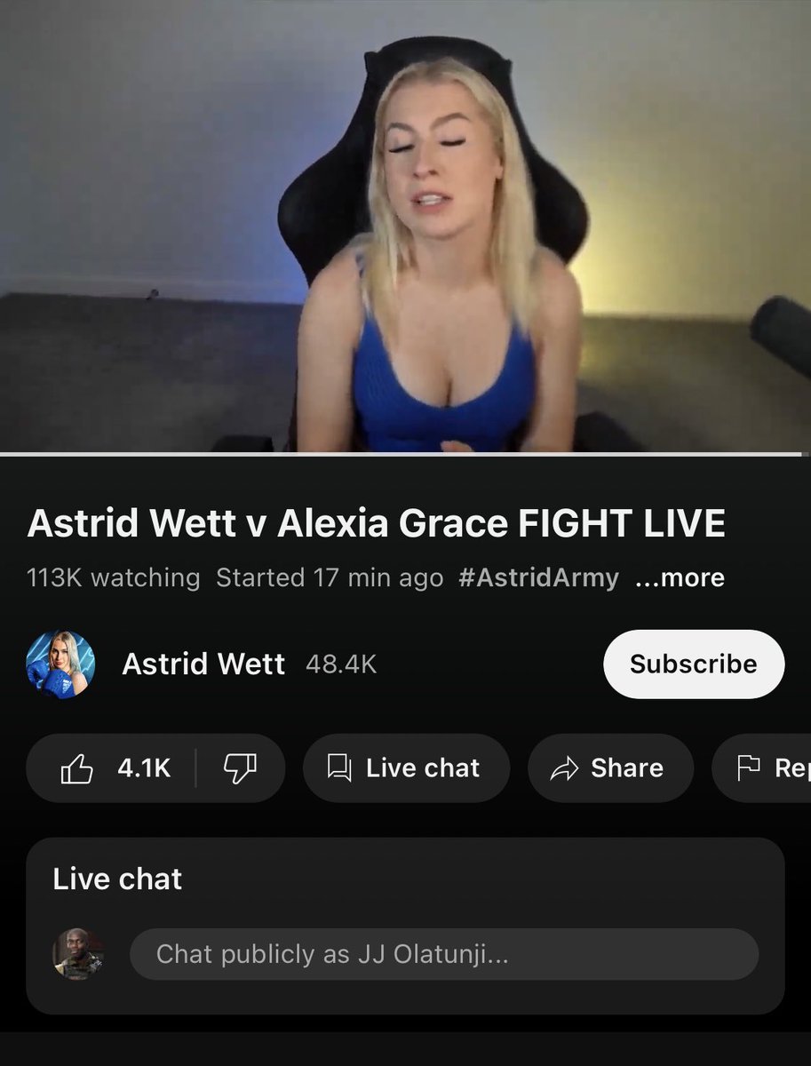 OMG SHE HAS OVER 100k viewers WTF
