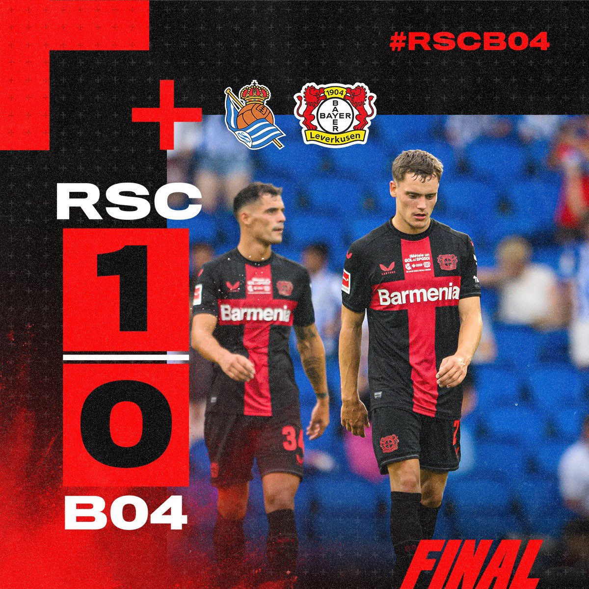 bayer04_es's tweet photo. ⏰ Termina el partido
Caemos en nuestro amistoso ante la @RealSociedad ⚽️🦁.
🔜 #RSCB04 1-0 | #SomosBayer04 https://t.co/6JEHLHy49s