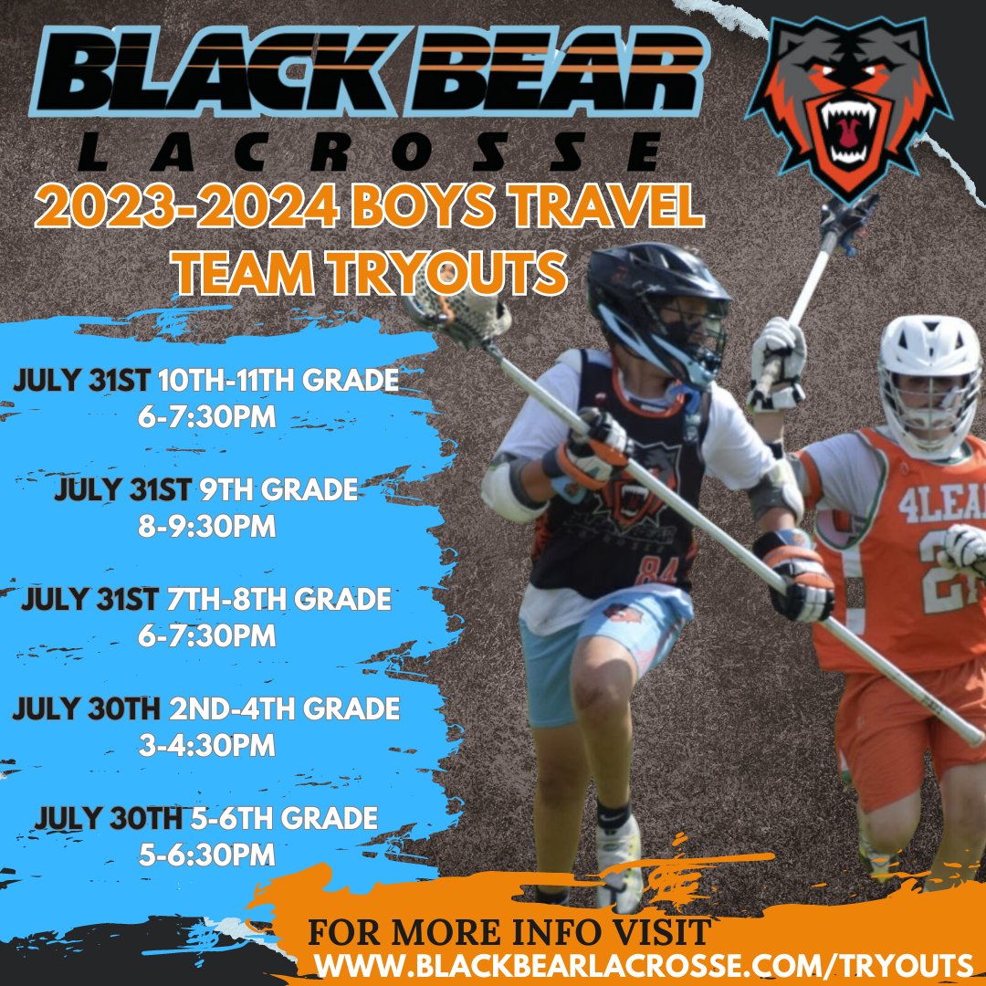 Black Bear Lacrosse Club (@blackbearlc) on Twitter photo ๐๐๐๐๐๐๐ฟ ๐๐๐๐๐ ๐๐ซ๐๐๐ก๐๐๐ก๐ ๐ค๐ฃ ๐ค๐ช๐ง โฌ๐ป ๐๐ง๐๐ซ๐๐ก ๐๐๐๐ข๐จ! ๐๐๐จ๐ฉ ๐๐ง๐ฎ๐ค๐ช๐ฉ๐จ ๐๐ช๐ฃ๐๐๐ฎ ๐
๐ช๐ก๐ฎ 30๐ฉ๐ ๐๐ฃ๐ ๐๐ค๐ฃ๐๐๐ฎ ๐
๐ช๐ก๐ฎ 31๐จ๐ฉ ๐๐ฉ ๐๐๐ง๐ ๐๐ค๐ข๐๐ฃ ๐๐๐ก๐ก๐๐ฎ ๐๐๐๐ ๐๐๐๐ค๐ค๐ก!
blackbearlacrosse.com/tryouts
<a href="/phillylacrosse/">Phillylacrosse.com</a> ๐๐๐๐๐๐๐ฟ ๐๐๐๐๐ ๐๐ซ๐๐๐ก๐๐๐ก๐ ๐ค๐ฃ ๐ค๐ช๐ง โฌ๐ป ๐๐ง๐๐ซ๐๐ก ๐๐๐๐ข๐จ! ๐๐๐จ๐ฉ ๐๐ง๐ฎ๐ค๐ช๐ฉ๐จ ๐๐ช๐ฃ๐๐๐ฎ ๐
๐ช๐ก๐ฎ 30๐ฉ๐ ๐๐ฃ๐ ๐๐ค๐ฃ๐๐๐ฎ ๐
๐ช๐ก๐ฎ 31๐จ๐ฉ ๐๐ฉ ๐๐๐ง๐ ๐๐ค๐ข๐๐ฃ ๐๐๐ก๐ก๐๐ฎ ๐๐๐๐ ๐๐๐๐ค๐ค๐ก!
blackbearlacrosse.com/tryouts
<a href="/phillylacrosse/">Phillylacrosse.com</a>