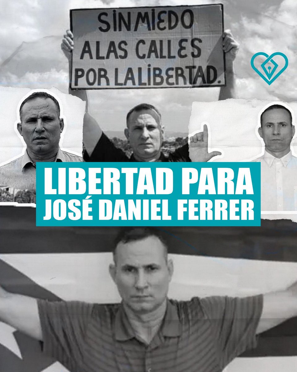 RosaMariaPaya's tweet image. Cuando todo acabe y los cubanos podamos ser libres en Cuba, será gracias al esfuerzo de hombres (y mujeres) como José Daniel, que hoy cumple 53 años en una celda de aislamiento húmeda y hedionda cargando con la dignidad de todos los cubanos.
#NoMásPresosPolíticos #SOSCuba…