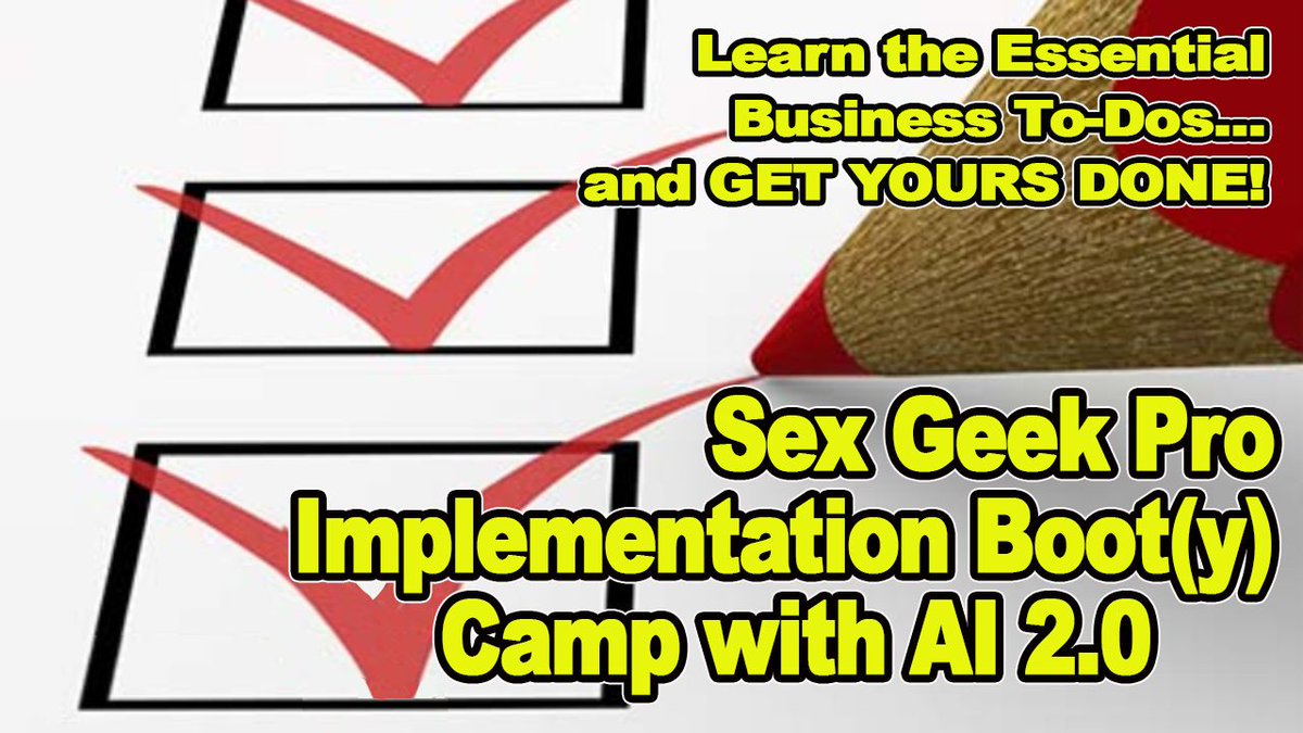 Segg Geeks, unite! 🌟 The Implementation Boot(y) Camp 2.0 with AI is your secret weapon for business success! 💼💥 Say goodbye to overwhelm and hello to productivity with @ReidAboutSex and <a href="/TheIntimacyDojo/">TheIntimacyDojo</a>.! Check it out at ReidAboutSex.com/implementation and let's rock your world! 🚀