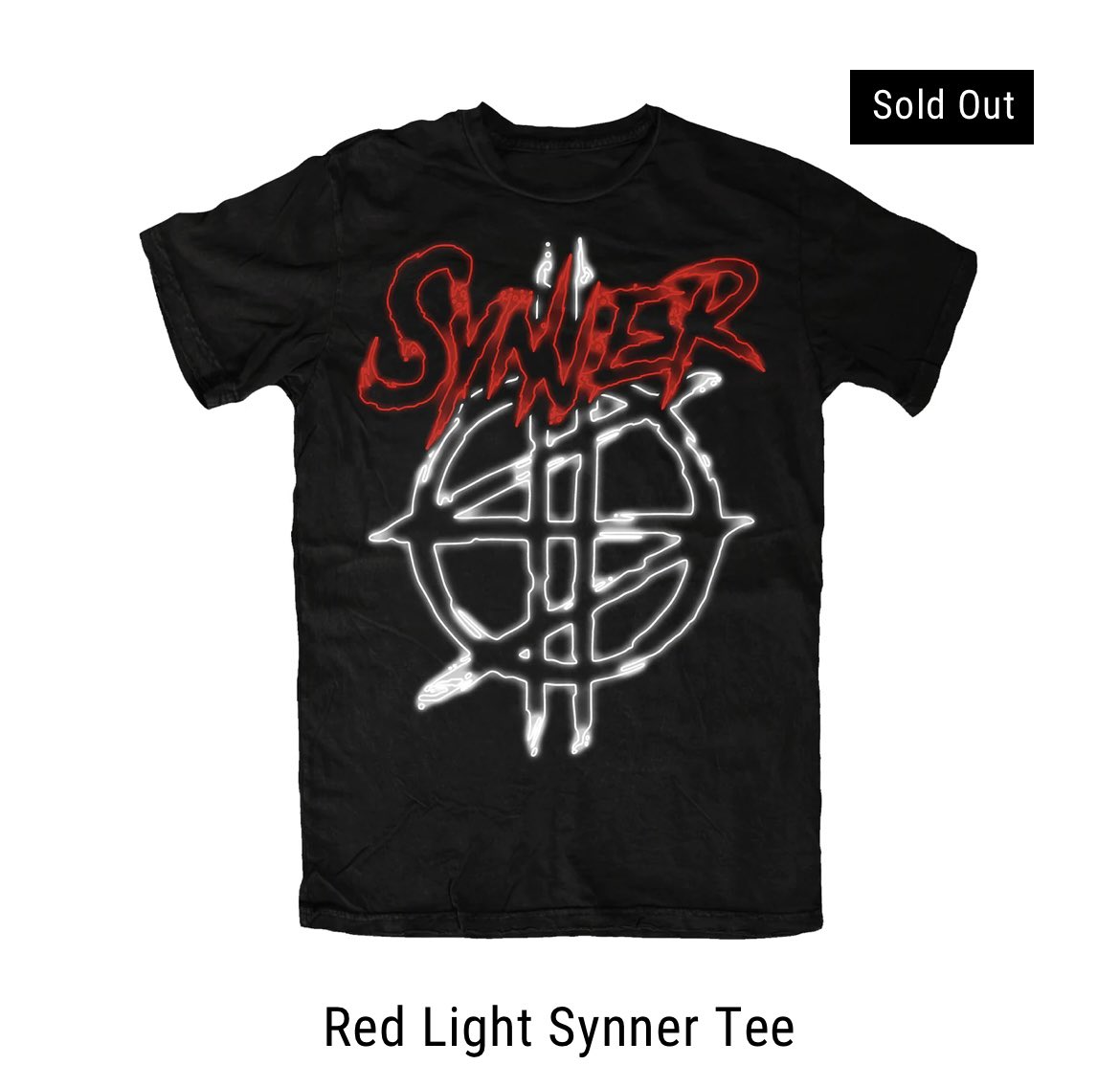 SYNNERofficial's tweet photo. The “Red Light Synner Tee” bids you all a fond farewell 🫡
#soldthefuckout https://t.co/k359RwfNe3