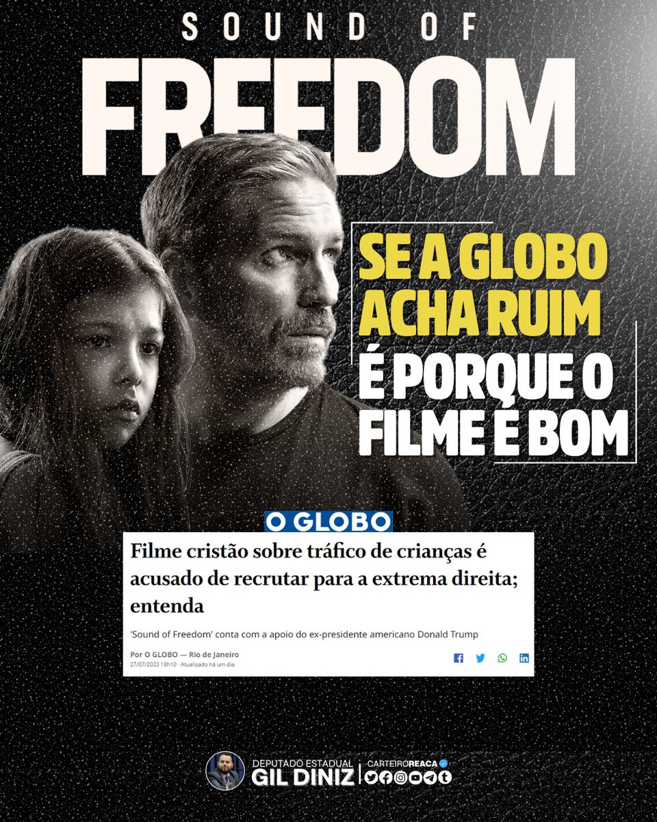 carteiroreaca's tweet photo. Respondam-me com sinceridade: Que tipo de pessoa acha ruim a iniciativa de um filme denunciar o traf1c0 humano?
Se a choradeira está assim antes mesmo do filme estrear no Brasil, imaginem só quando chegar por aqui https://t.co/67dBfT35Uh