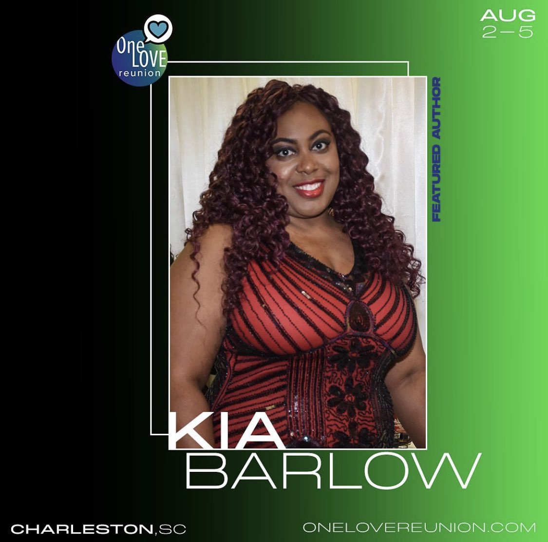AuthorKiaBarlow's tweet photo. Where are you gonna be next weekend? At One Love Reunion in Charleston, SC?
That’s where I’ll be. Hope to see you there!
#AuthorKiaBarlow #OneLoveReunion #OLR23 #BookEvents #LiteraryEvents #BlackAuthors #BlackIndieAuthors #SupportBlackAuthors https://t.co/WzZdyZxEX6