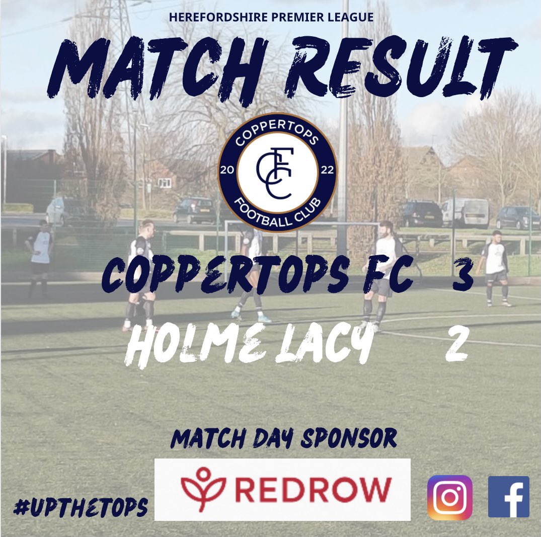 CoppertopsFC's tweet photo. Good win for the lads despite loads away and lads playing with injuries , dominated the majority of the game and had to dig deep to get the result .

Well done to a young Holme lacy team , both teams missing players and both did well to get through .

#upthetops https://t.co/nOaObB8e6N