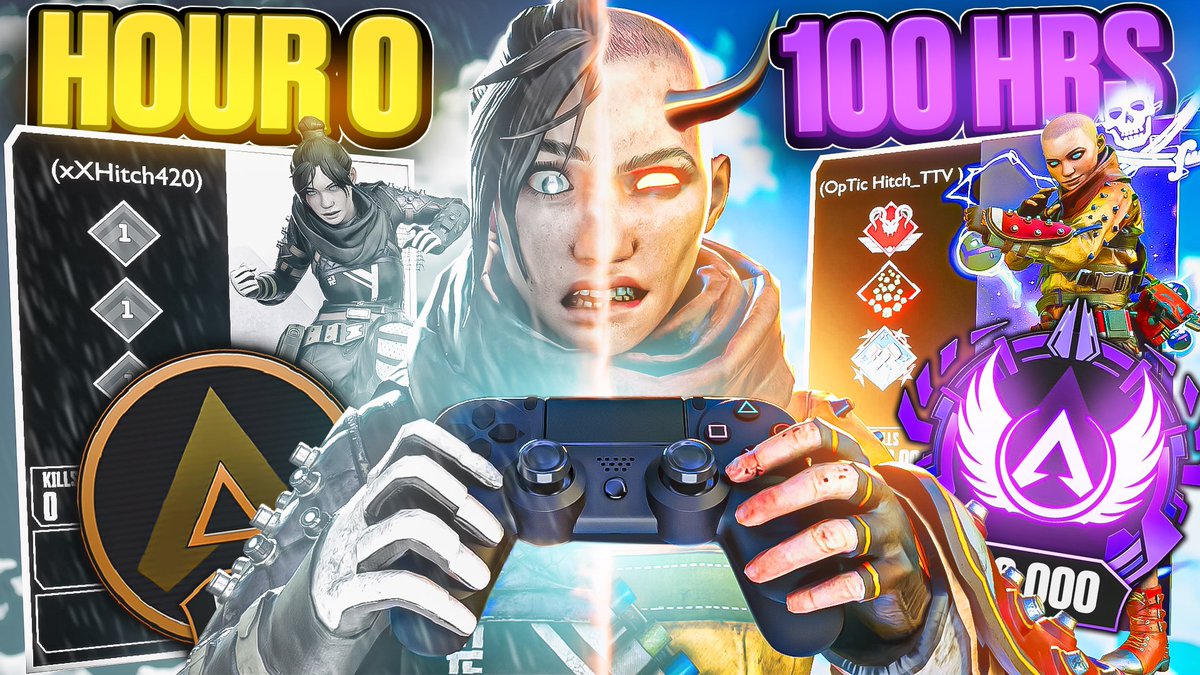 hitchariide's tweet photo. I Played 100 Hours of Apex Legends… On Controller 

all support is much appreciated 💚

https://t.co/yAsUzDk9a9 https://t.co/8pucZ2qW3V