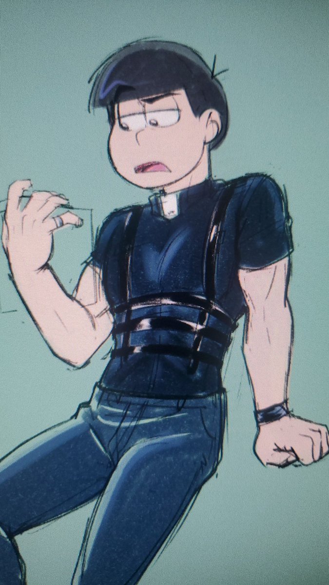 Dead_Moth420's tweet photo. Leave me alone Karamatsu!! I want to draw something else! 
Karamatsu: https://t.co/djWfl1ygui