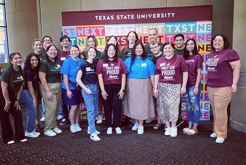 kdamp's tweet photo. Shout out to the @TXSTFirstGen leaders and their facutly, staff, and student volunteers who make days like today possible! Thank you, especially, Dr. @victoriagblack1 and Dr. @AlmanzarPhD - both first gen graduates!🐾 https://t.co/FT56q6Hiny