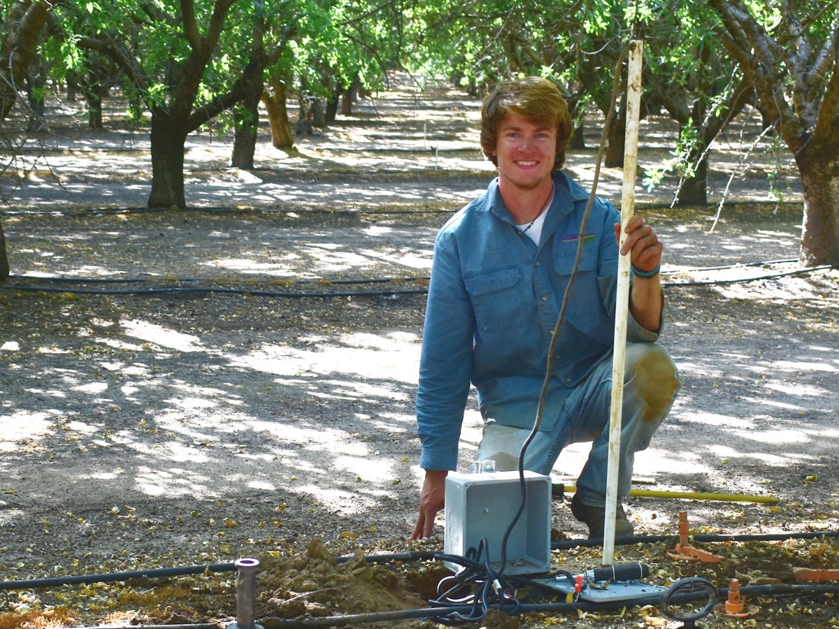 First Sentek Drill &amp; Drop Install in an almond orchard here in Denair, CA!
