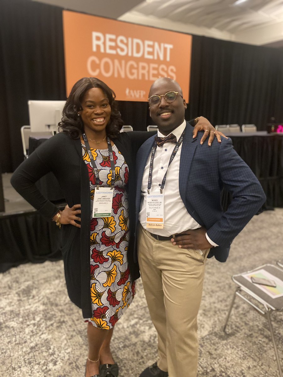 Wanted to extend a huge congratulations to the ever excellent, stylish, and inspirational <a href="/JanetNwaukoni/">Dr. Janet N. Nwaukoni</a> our newly elected Resident Member to the Board of AAFP! Can’t wait to see you sworn in at <a href="/aafp/">AAFP</a> COD!! ✌🏿✌🏿😁😁