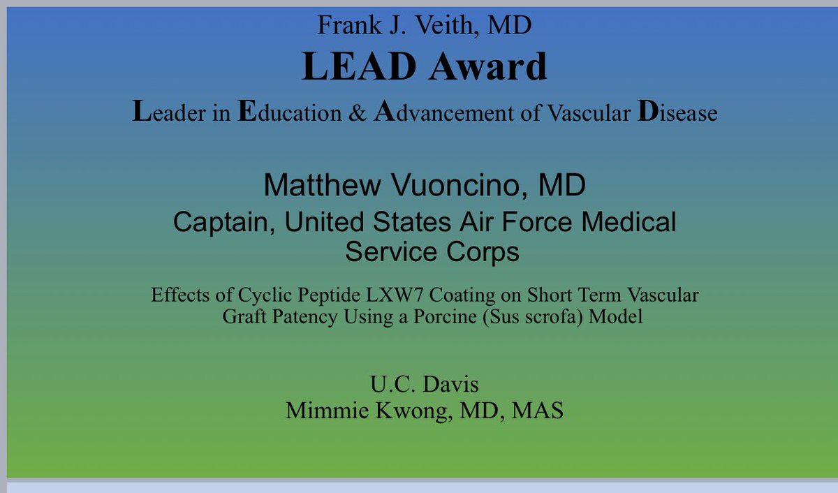 Congratulations 🎊🎉🍾🎈 @MVuoncinoMD and @mimmieMD. Excellent work trying to solve the problem of restenosis in grafts!!!@CVA_Albany #vascularheath #ucdavis @UCDavisVascular @UCDavisMedCntr @UCDavisCTSC @UCDavisSurgery @AijunWangLab
