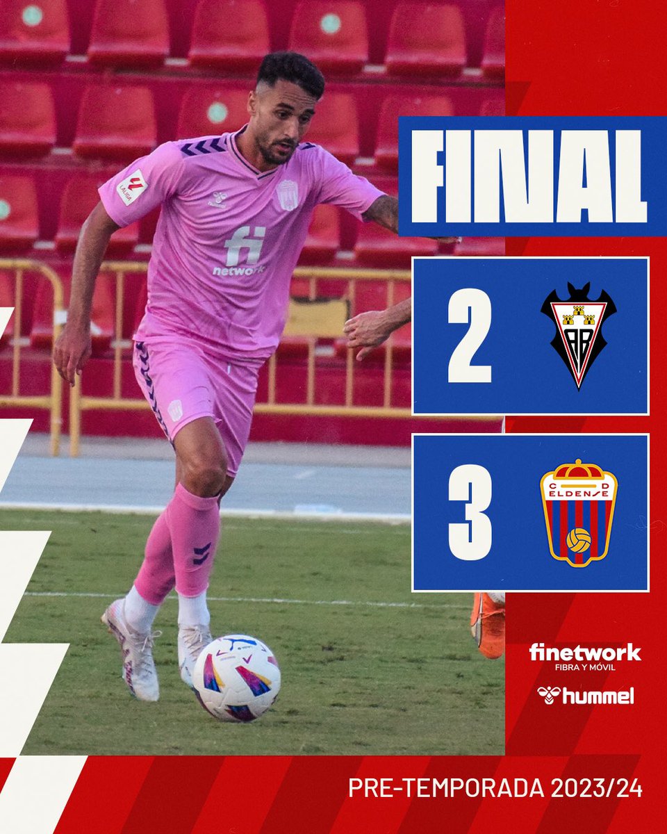 CD_Eldense's tweet photo. 🏁 𝗙𝗜𝗡𝗔𝗟 • ¡Termina el partido en La Nucía Football Center! 🏟

2️⃣ 𝗔𝗹𝗯𝗮𝗰𝗲𝘁𝗲 𝗕𝗮𝗹𝗼𝗺𝗽𝗶𝗲́ 
3️⃣ 𝗖𝗗 𝗘𝗹𝗱𝗲𝗻𝘀𝗲

#AupaDeportivo #SeguimosSoñando https://t.co/UUzUuGnvOS