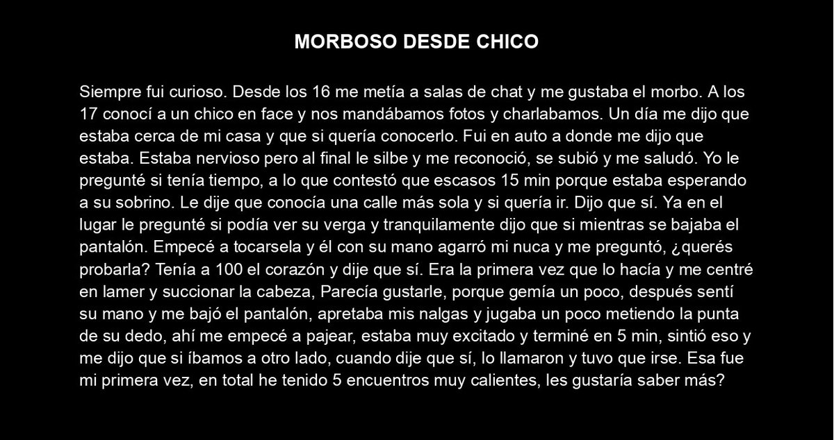 Relato gay #2 
"Morboso desde chico" 
#Gay #relatoseróticos #relatogay