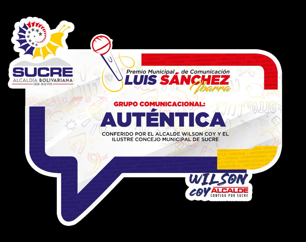 WILSONCOY's tweet photo. Un grupo Comunicacional que hace posible la veracidad, la objetividad y la visualización de la colectividad es el conformado por @TrvOficial @Elperiodiquito y @1075fmoficial por ello se hacen merecedores del Premio Municipal de Comunicación Luis Sánchez Ibarra. Felicidades!!! https://t.co/H6xmiV5LsG