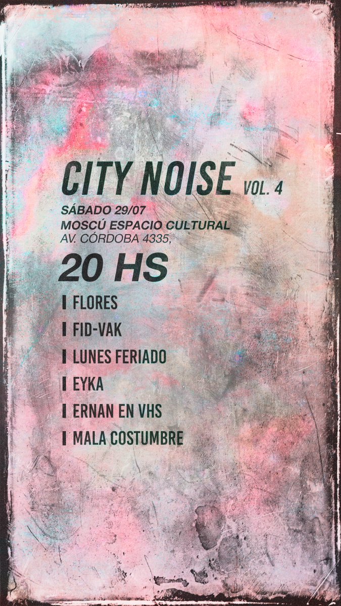 fl0resOk's tweet photo. Los esperamos a todos en el city noise vol. 4!
https://t.co/POwJa6hDRM https://t.co/XUXpu6Wskb