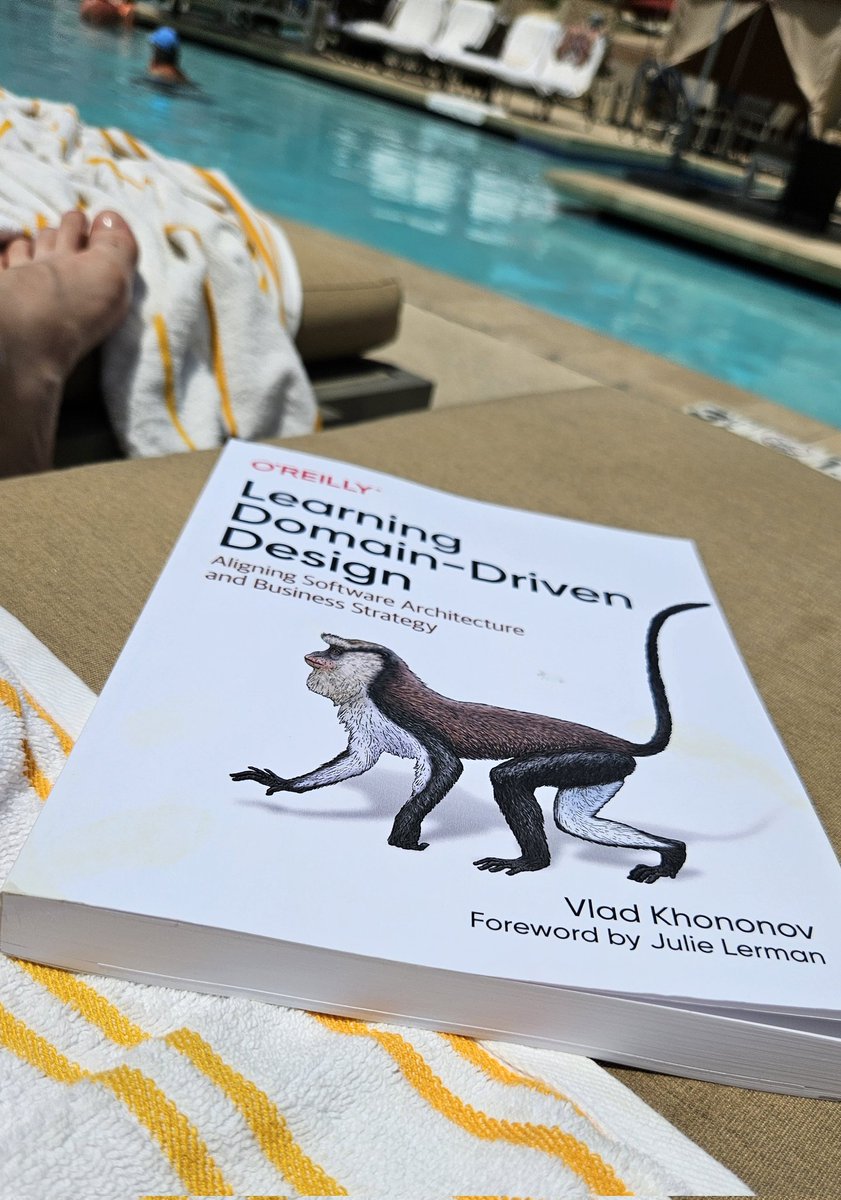 What you need for a good vacationDDDay is definitely <a href="/vladikk/">Vlad Khononov</a> 's book about learning #domaindrivendesign 😮😮