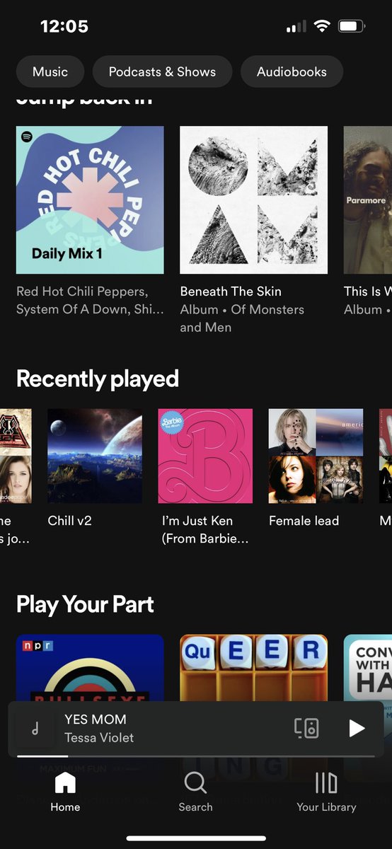 BrandyBrackium's tweet photo. I go on Spotify to make a work playlist and I see @Xaenne_NA played some interesting stuff lately https://t.co/MH7dXEYjD5