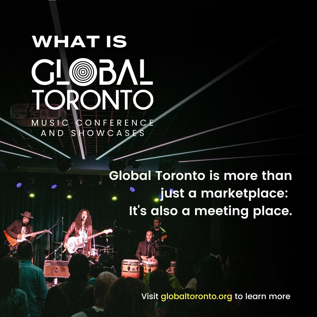 GlobalTOMusic's tweet photo. Global Toronto 2023 is a four day conference running from September 19-22, 2023. Filled with musical discovery, meaningful connections, and conversations geared toward making a sustainable, equitable, and accessible music sector.

Register Here: https://t.co/a6gvR9keDc https://t.co/4THpLHA4u7