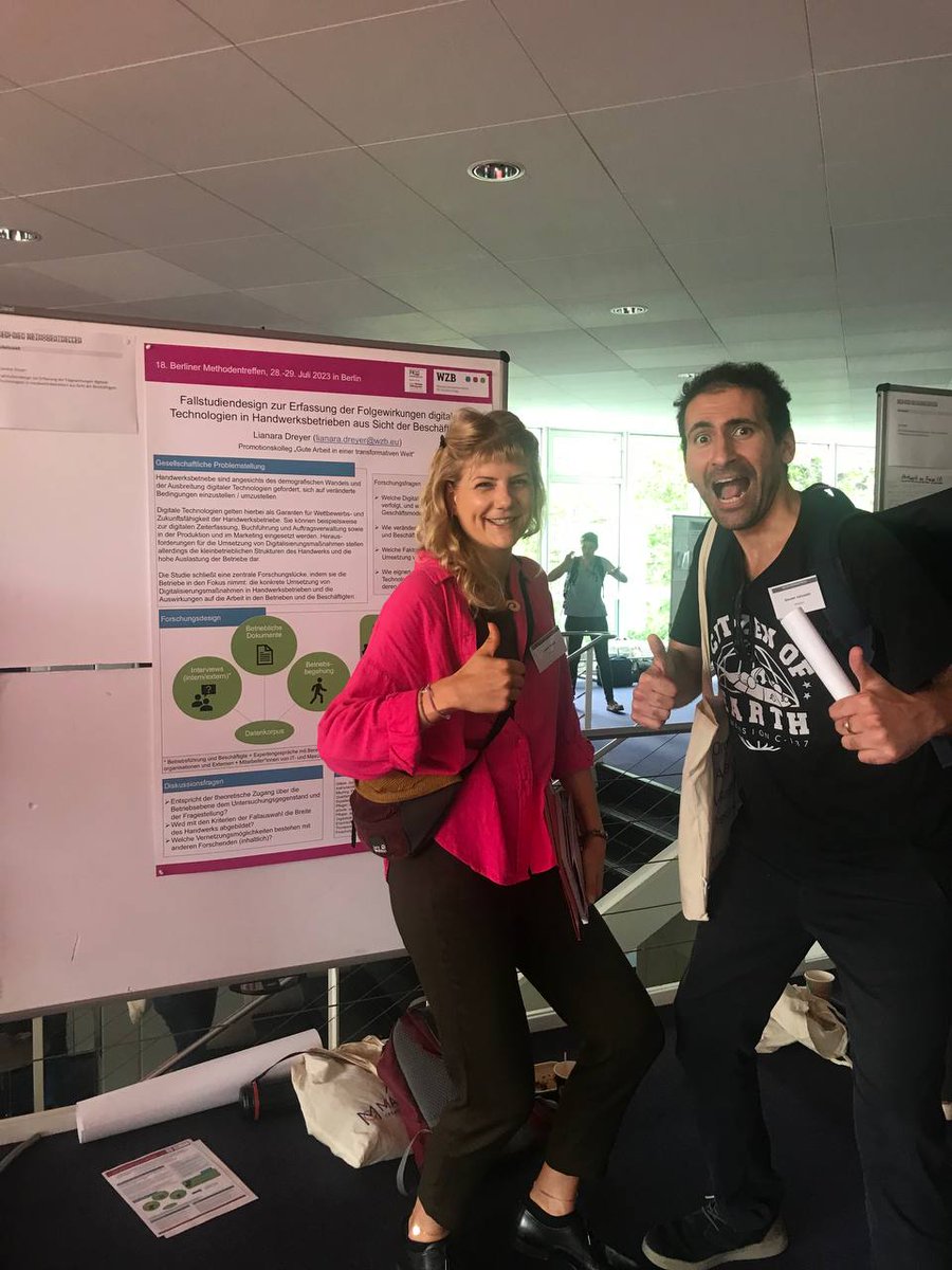 Postersession auf dem #berlinermethodentreffen: Interessanter Austausch über die Fallauswahl #qualitativemethoden #bmt