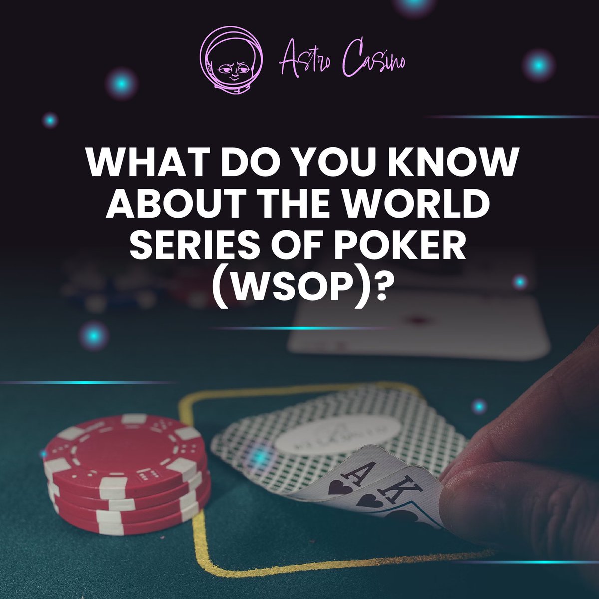 Did you know that the World Series of #Poker is the largest and most prestigious poker tournament series in the world? 🏆

It's the pinnacle event for professional and amateur poker players!🥇

Practice your Poker skills by playing in 
<a href="/BetAstroCasino/">Astro Casino | BET CRYPTO LIVE</a>!🃏

astrocasinogames.com