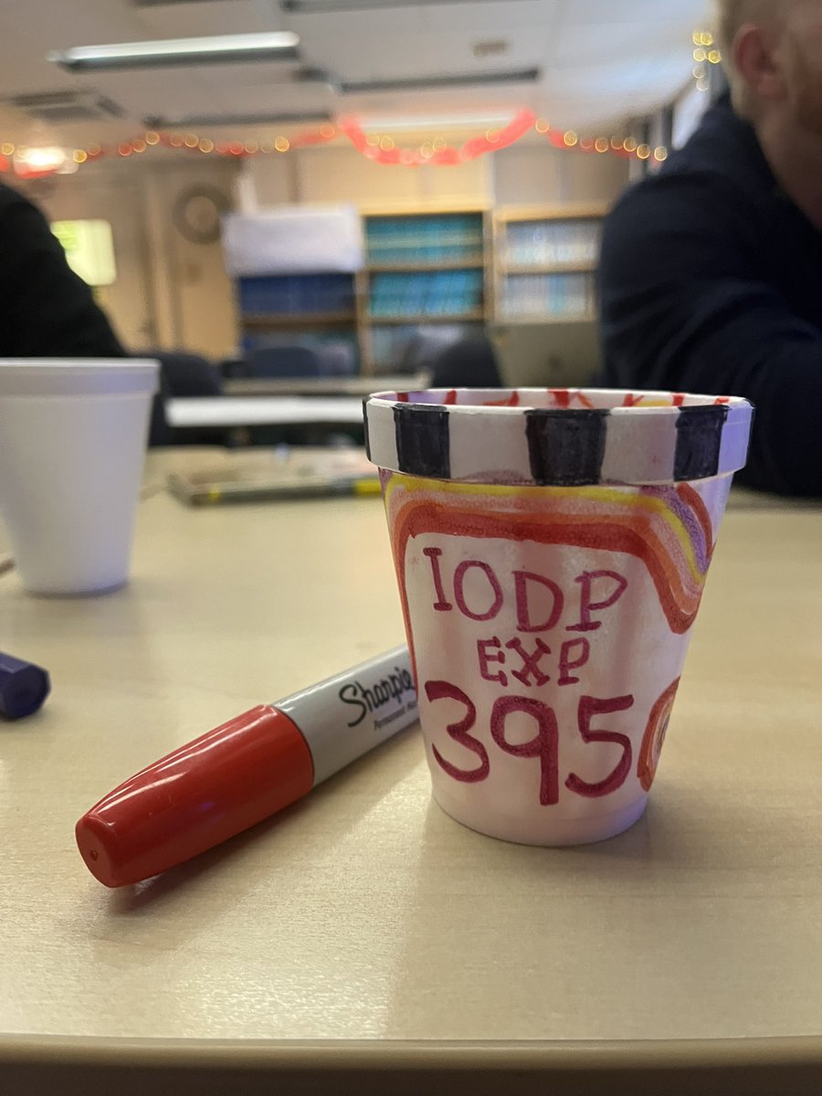cejasper's tweet photo. Squish that cup! 🤏These styrofoam cups went all the way down to 2208 meters water depth! @HalimaIbrahimE @smodestou @TheJR #exp395 https://t.co/KNqAhsSU77