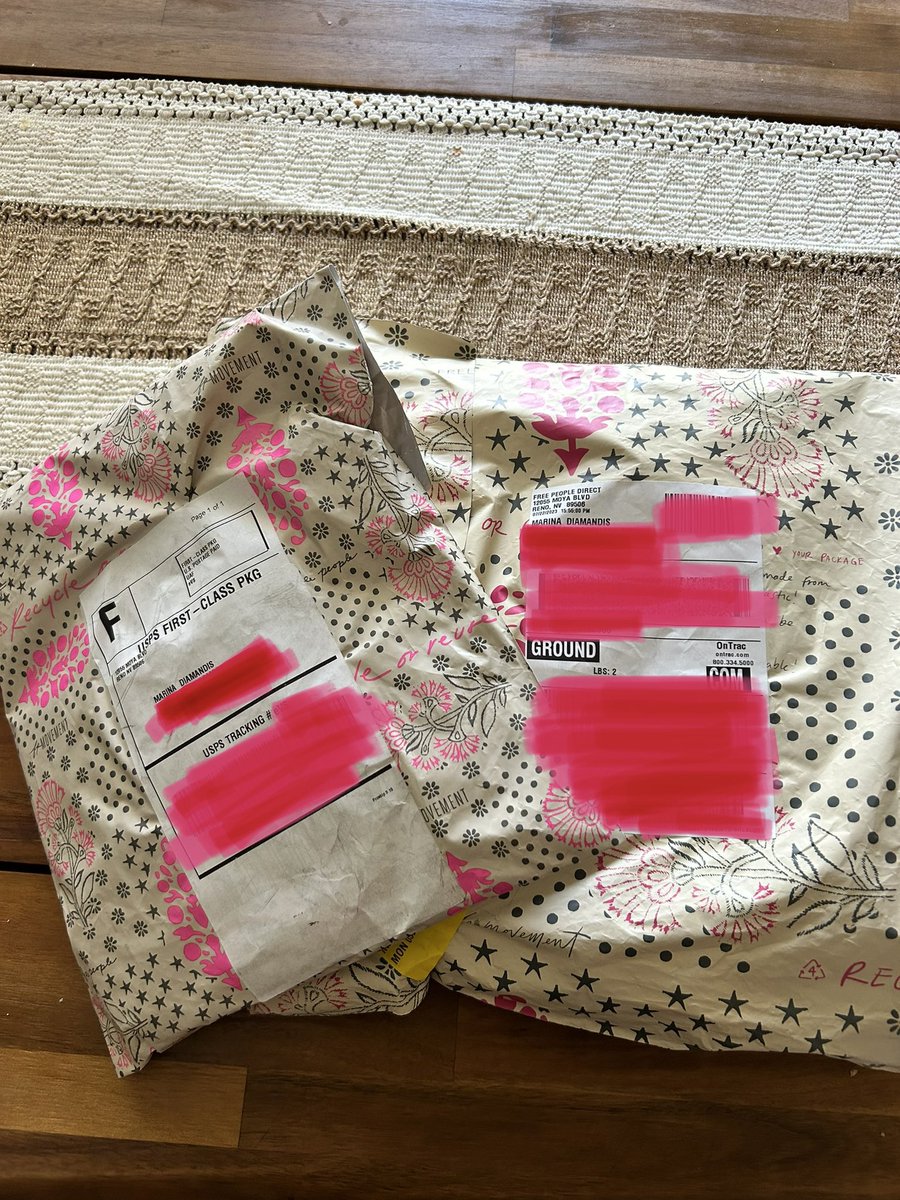 shrekha_'s tweet photo. just checked my mail and found a surprise @FreePeople order 🫠 Marina girl you gotta update your address!! https://t.co/jS2Mr0VYyR